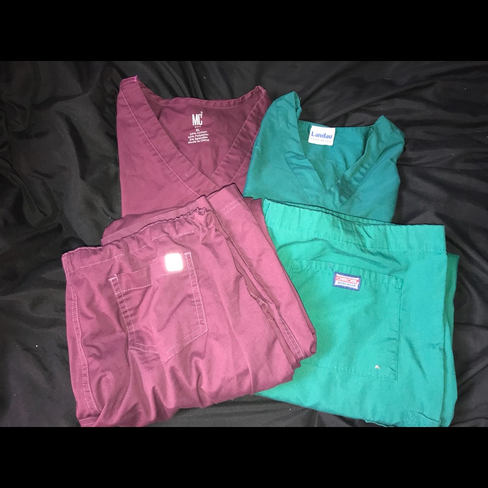 Green and Purple scrub set